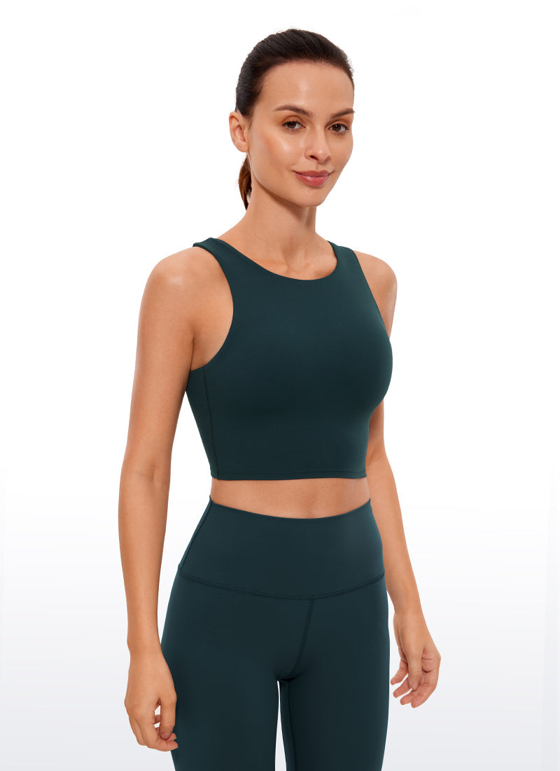 High Neck Racerback Tank Top - High Neck, Racerback