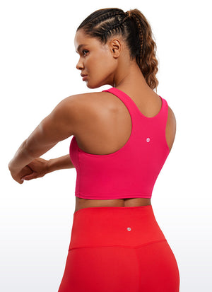 High Neck Racerback Tank Top - High Neck, Racerback