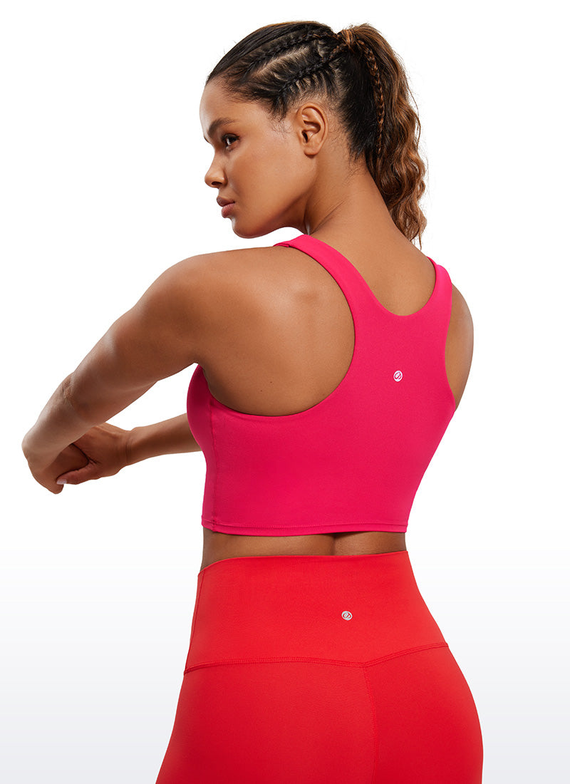 High Neck Racerback Tank Top - High Neck, Racerback