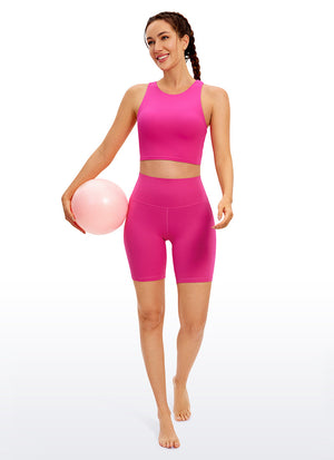 High Neck Racerback Tank Top - High Neck, Racerback