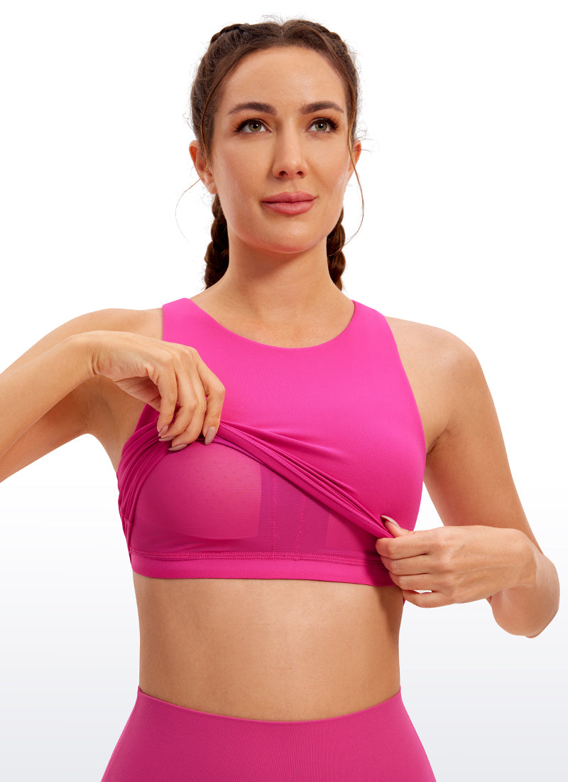 High Neck Racerback Tank Top - High Neck, Racerback