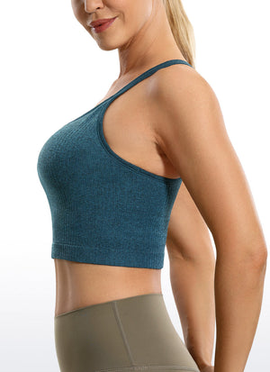 Seamless Longline Y Back Bra - Seamless, Y Back, Extended Hem
