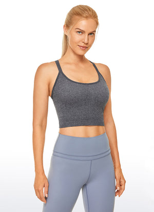 Seamless Longline Y Back Bra - Seamless, Y Back, Extended Hem