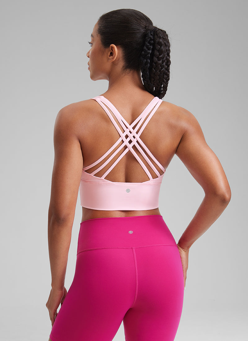 Strappy Longline Bra - Strappy Back, Extended Coverage