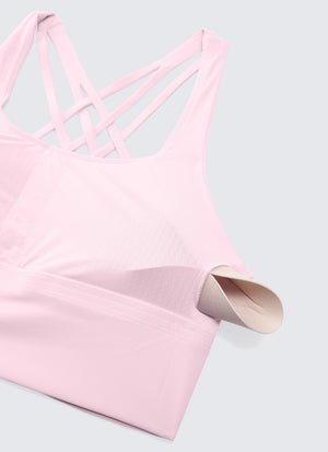 Strappy Longline Bra - Strappy Back, Extended Coverage