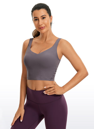 V Neck Bra Tank Top - V Neck, Built-in Support
