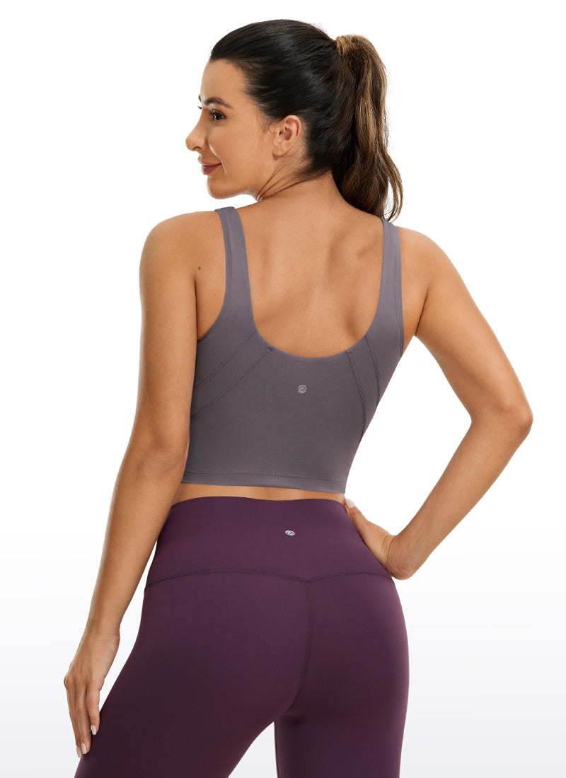 V Neck Bra Tank Top - V Neck, Built-in Support