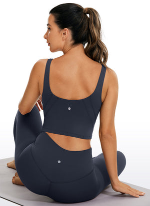V Neck Bra Tank Top - V Neck, Built-in Support