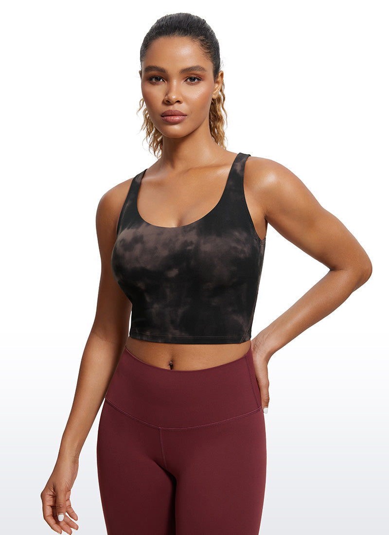 V Neck Bra Tank Top - V Neck, Built-in Support