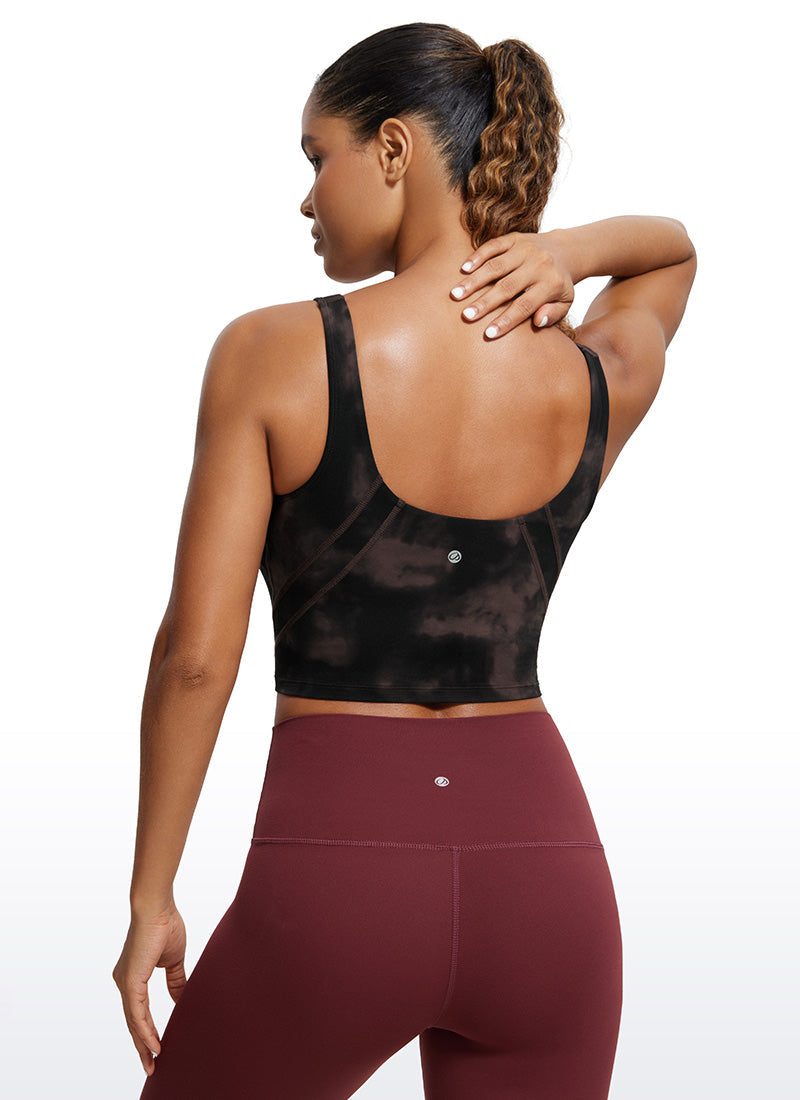V Neck Bra Tank Top - V Neck, Built-in Support