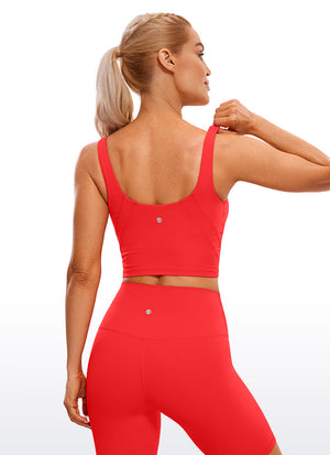 V Neck Bra Tank Top - V Neck, Built-in Support