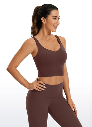 V Neck Bra Tank Top - V Neck, Built-in Support