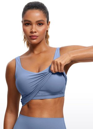 V Neck Bra Tank Top - V Neck, Built-in Support