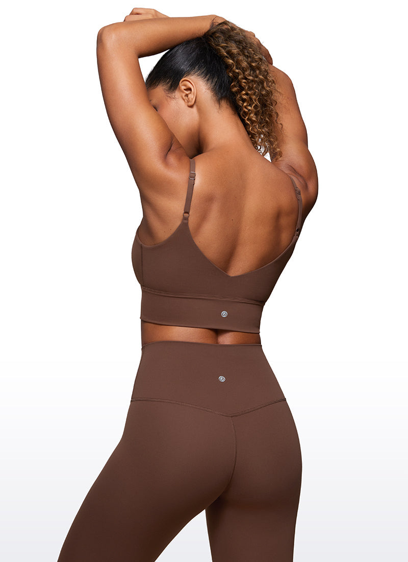 Longline Adjustable Strap Bra - Adjustable Straps, Extended Coverage