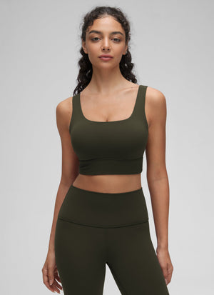 Longline Sports Bra - U Back, Extended Coverage