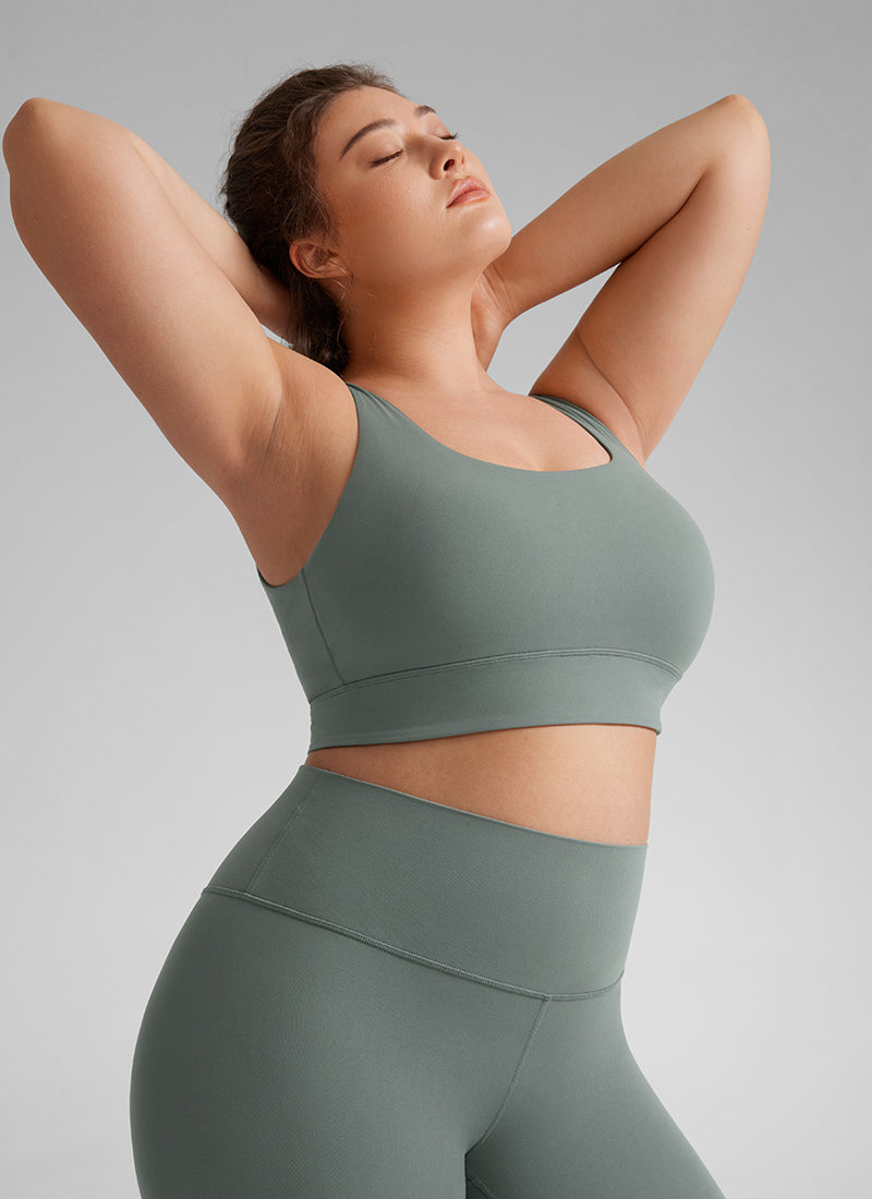 Longline Sports Bra - U Back, Extended Coverage