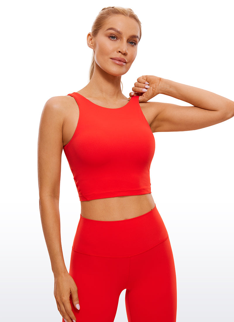 U Back Bra Tank Top - U Back, Built-in Support - Grey Sage