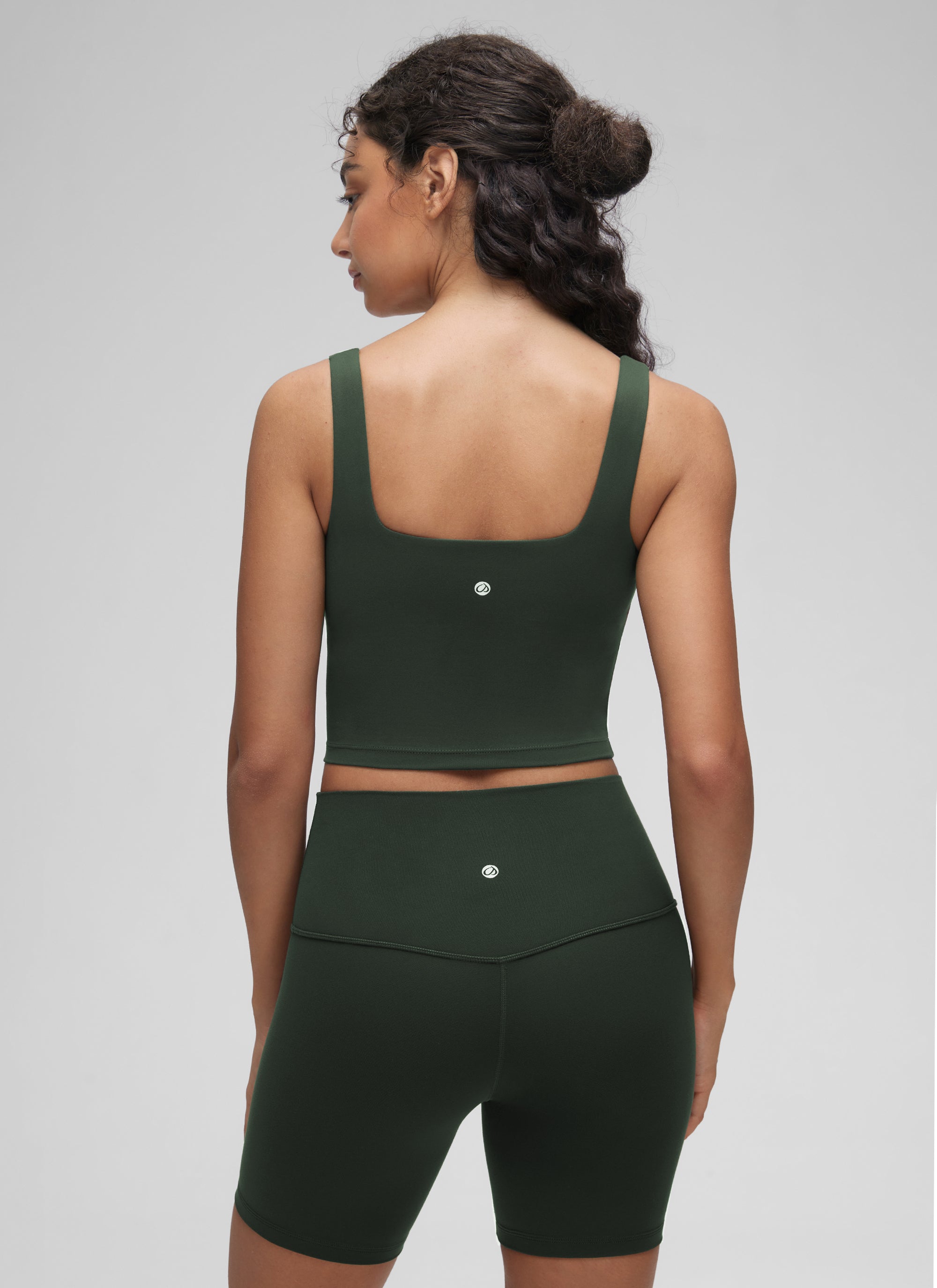 Sports Crop Top Bra - Square Neck, Built-in Support