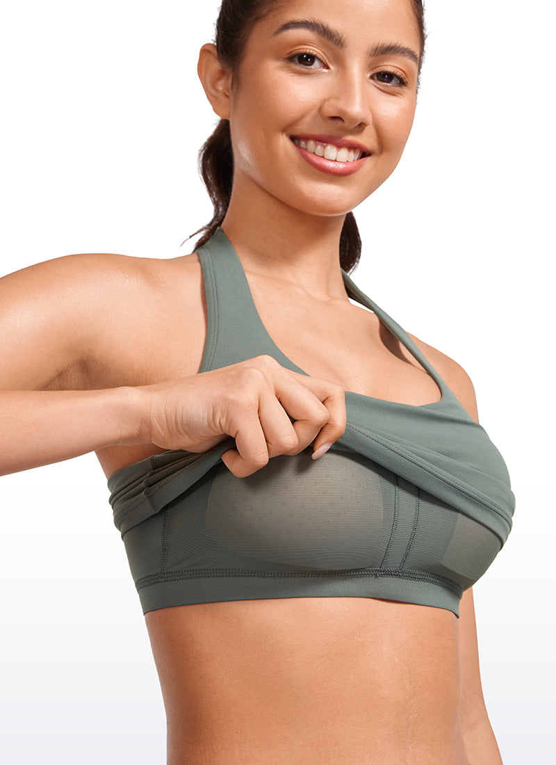 Halter Bra Tank Top - Halter Neck, Built-in Support