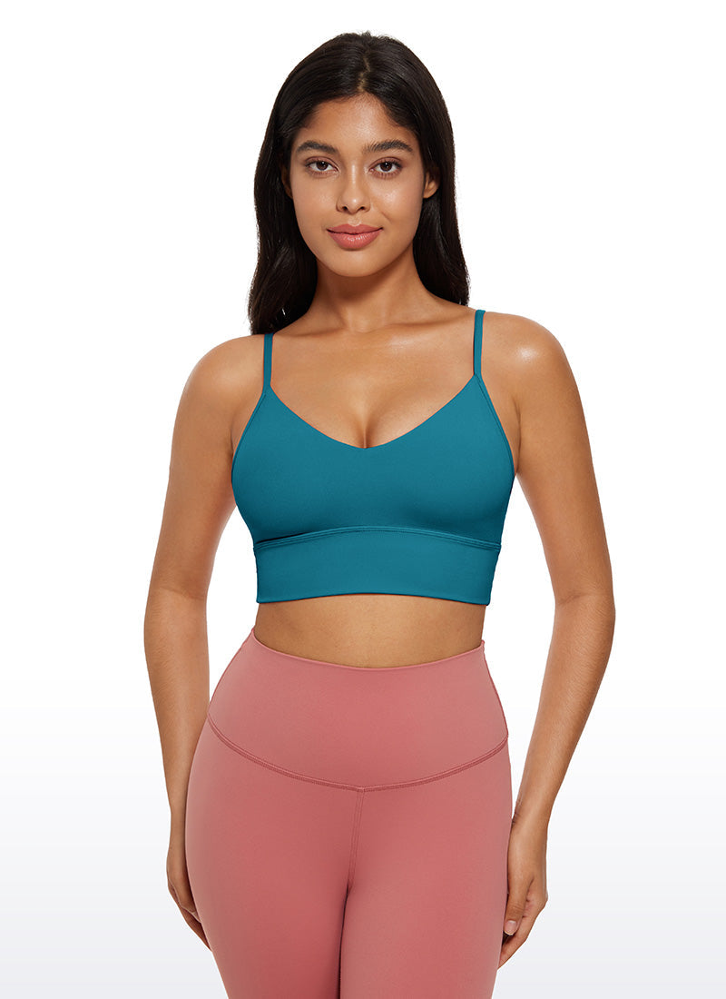 V Neck Longline Bra - V Neck, Extended Coverage