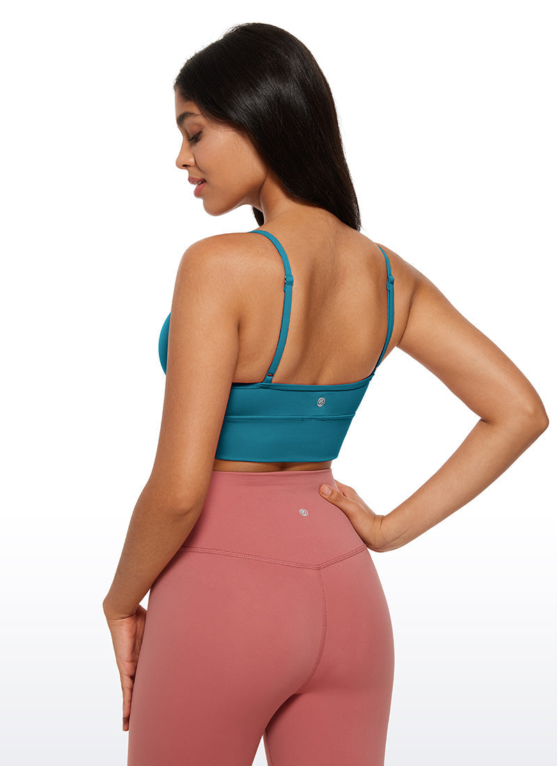 V Neck Longline Bra - V Neck, Extended Coverage