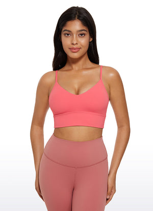V Neck Longline Bra - V Neck, Extended Coverage