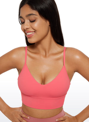 V Neck Longline Bra - V Neck, Extended Coverage