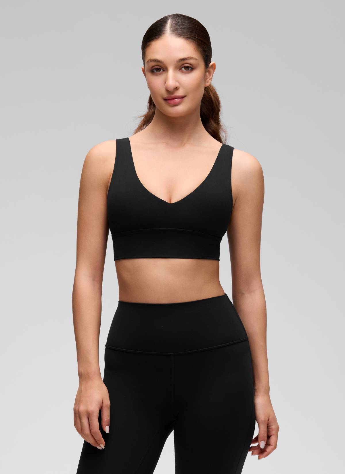 Deep V Neck Longline Bra - Deep V, Extended Length