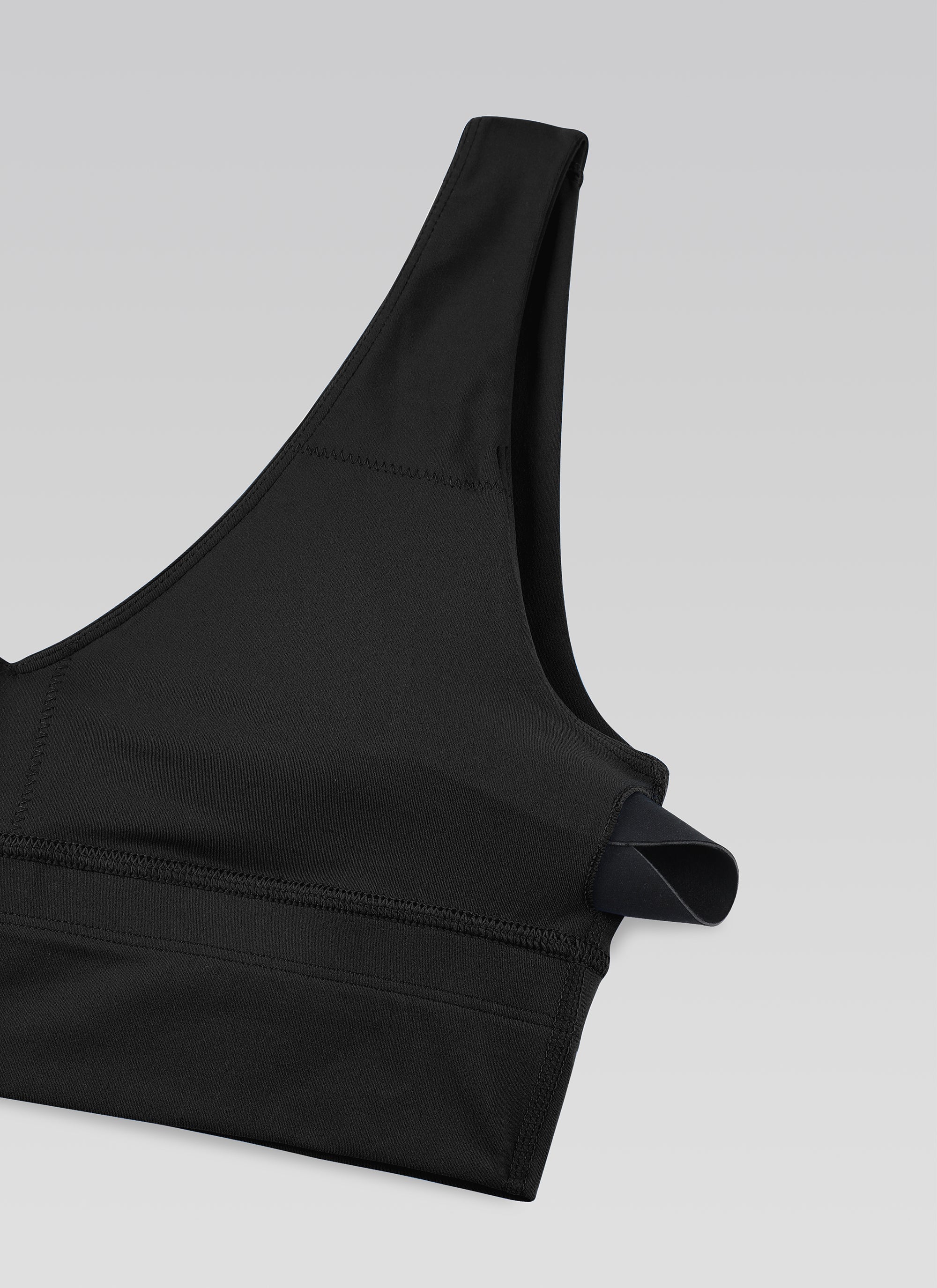 Deep V Neck Longline Bra - Deep V, Extended Length