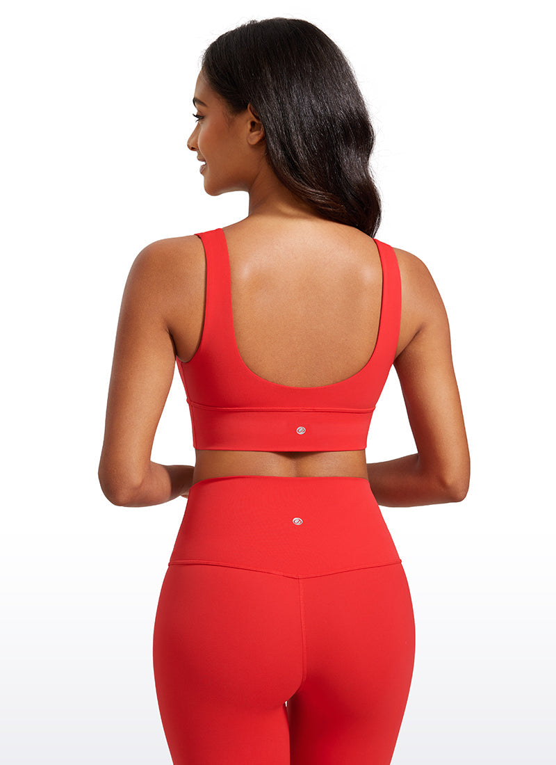 Deep V Neck Longline Bra - Deep V, Extended Length