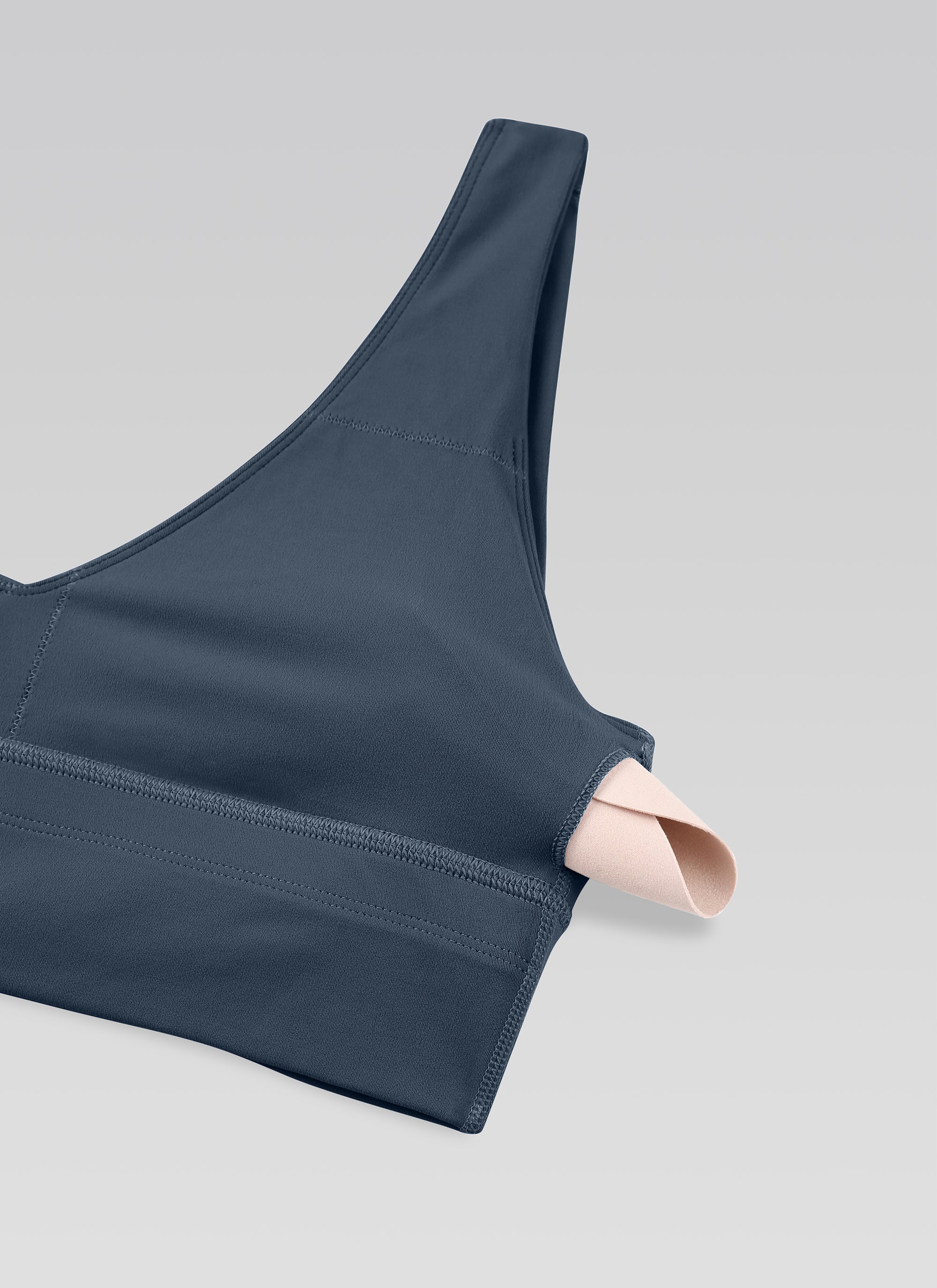 Deep V Neck Longline Bra - Deep V, Extended Length
