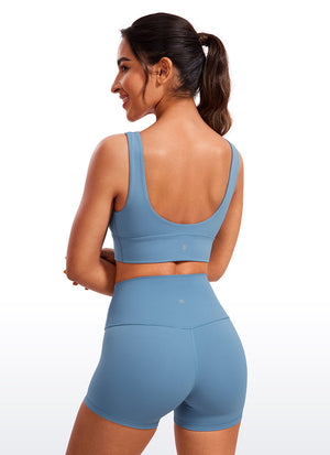 Deep V Neck Longline Bra - Deep V, Extended Length