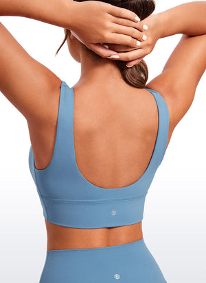 Deep V Neck Longline Bra - Deep V, Extended Length