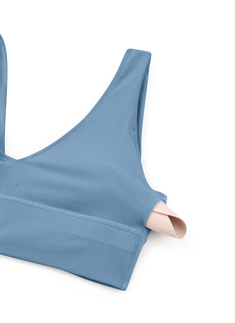 Deep V Neck Longline Bra - Deep V, Extended Length