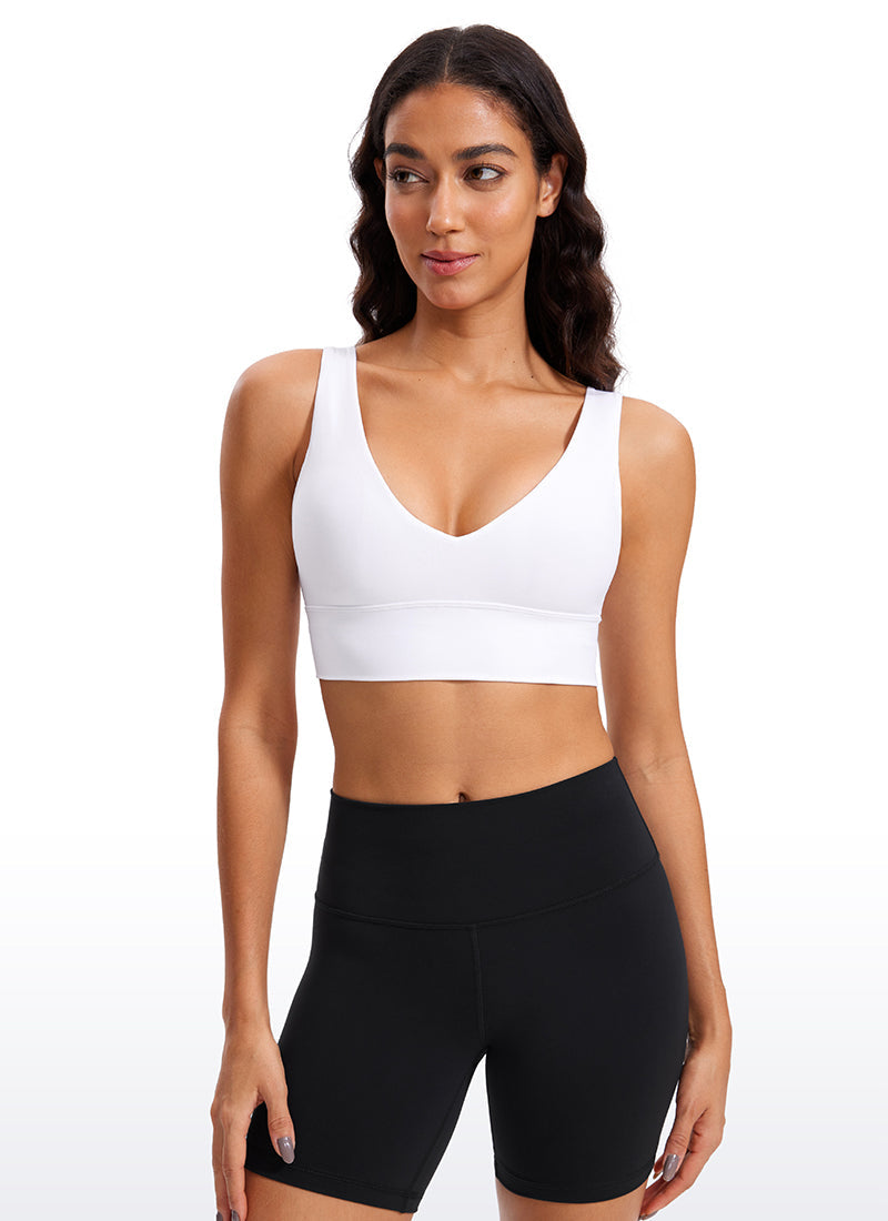 Deep V Neck Longline Bra - Deep V, Extended Length