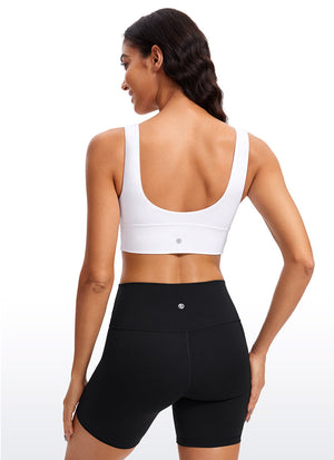 Deep V Neck Longline Bra - Deep V, Extended Length