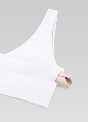 Deep V Neck Longline Bra - Deep V, Extended Length