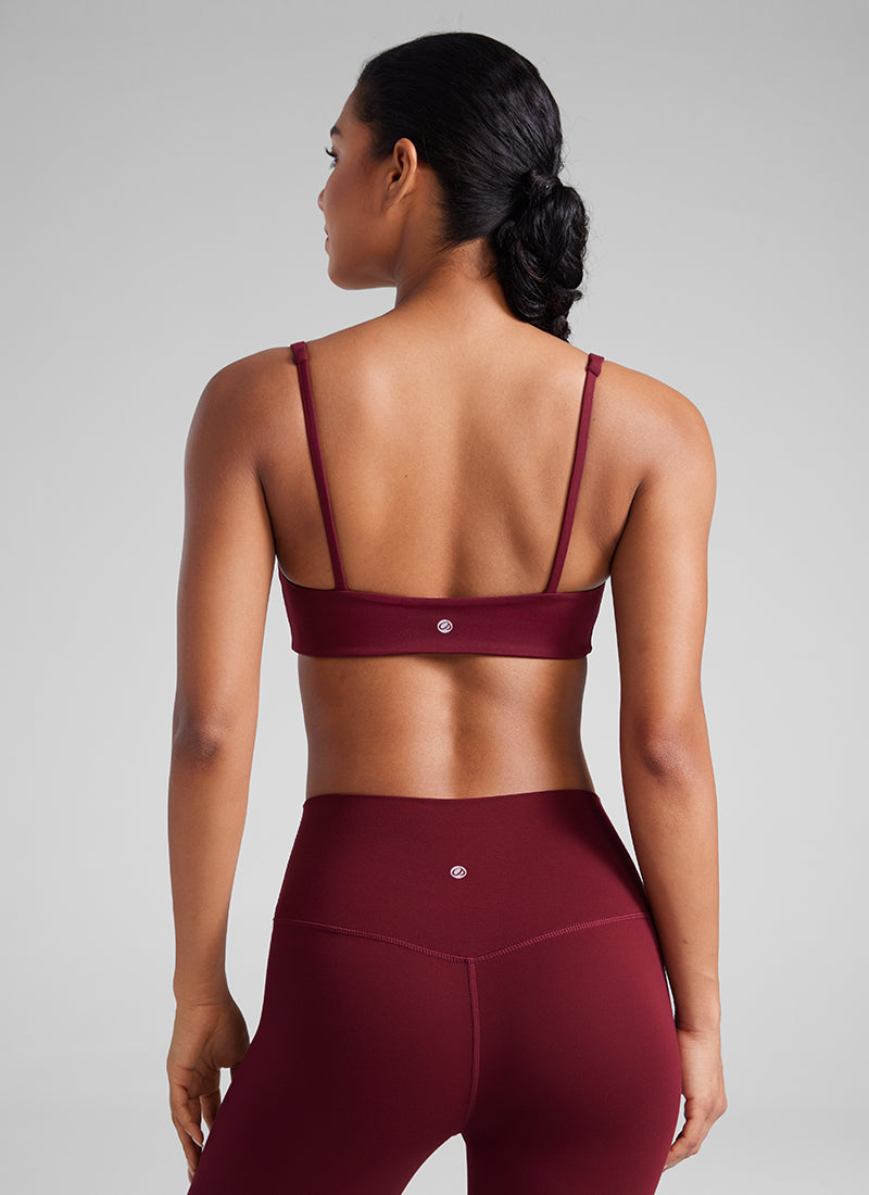 Padded Sports Bra For Women - Square Neck, Cami Style