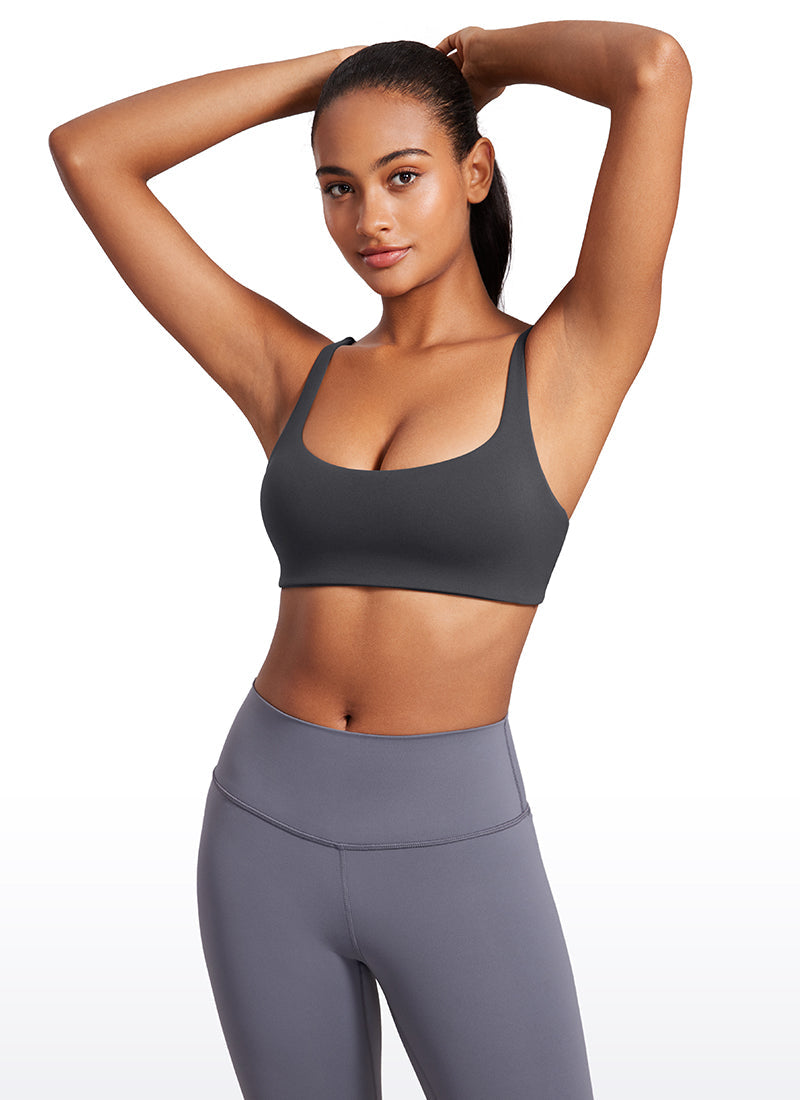 Padded Sports Bra For Women - Square Neck, Cami Style