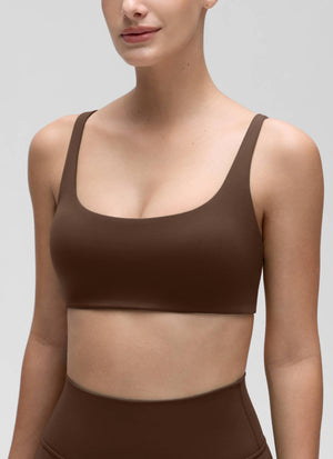 Padded Sports Bra For Women - Square Neck, Cami Style