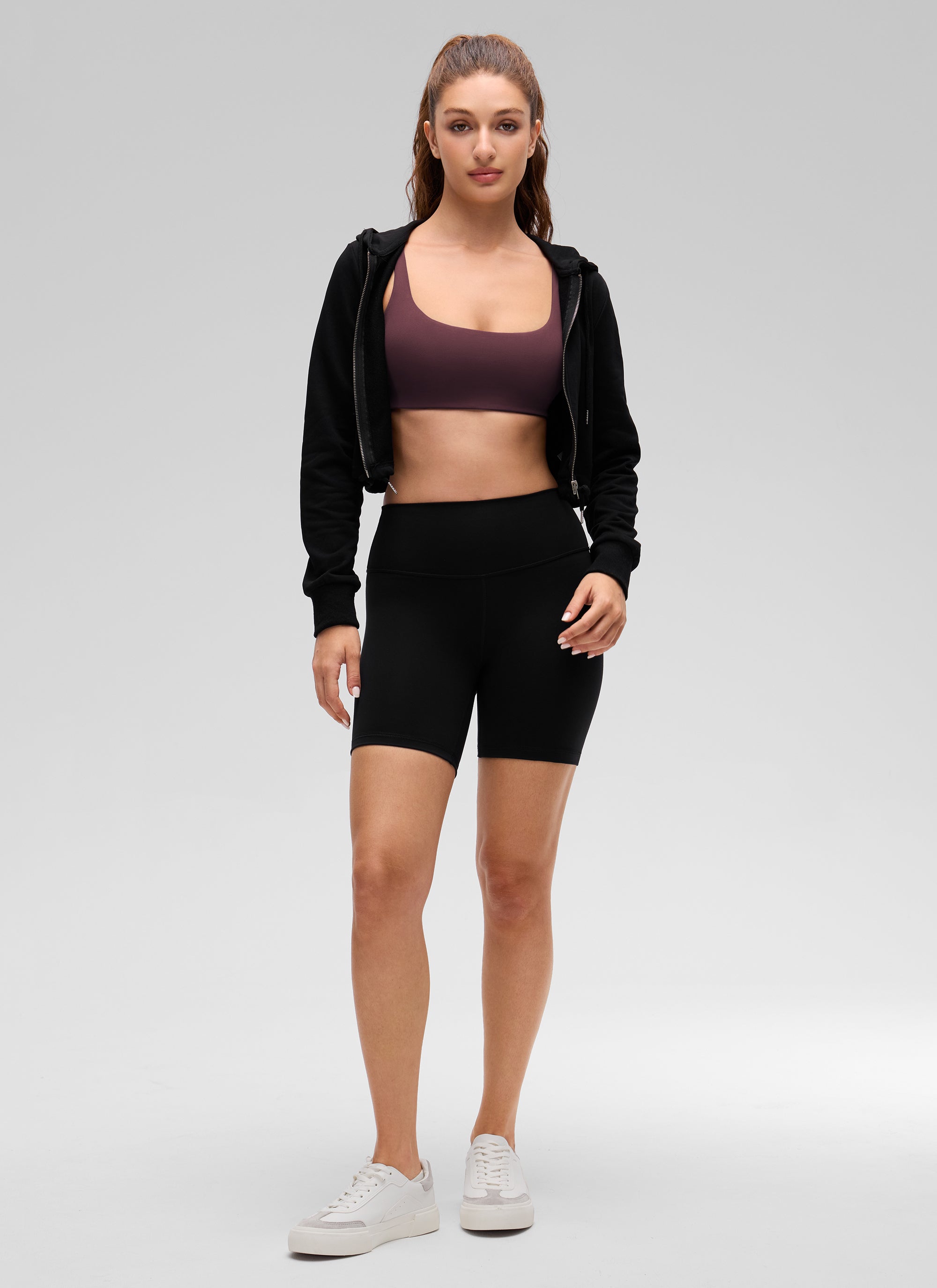 Padded Sports Bra For Women - Square Neck, Cami Style
