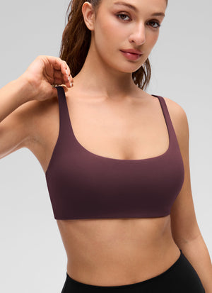 Padded Sports Bra For Women - Square Neck, Cami Style