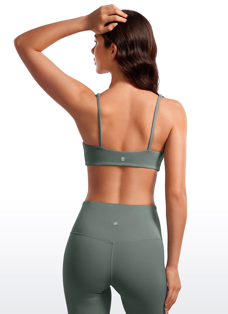 Padded Sports Bra For Women - Square Neck, Cami Style