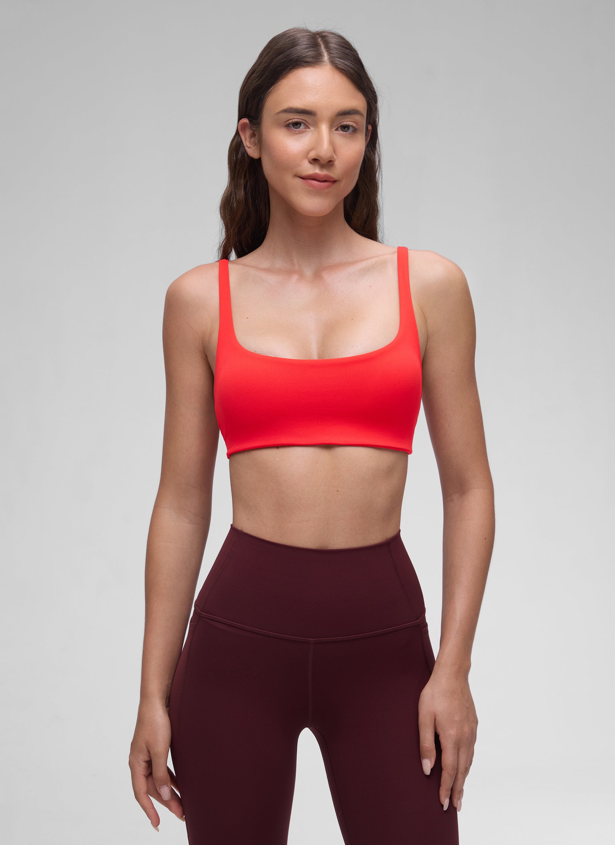 Padded Sports Bra For Women - Square Neck, Cami Style