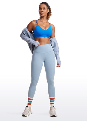 Strappy Back Sports Bra - V Neck, Multiple Straps