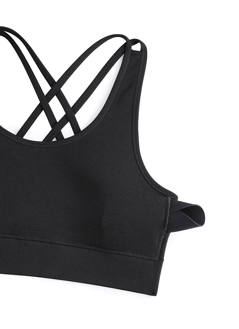 Seamless Sports Bra - Criss Cross Back, Longline