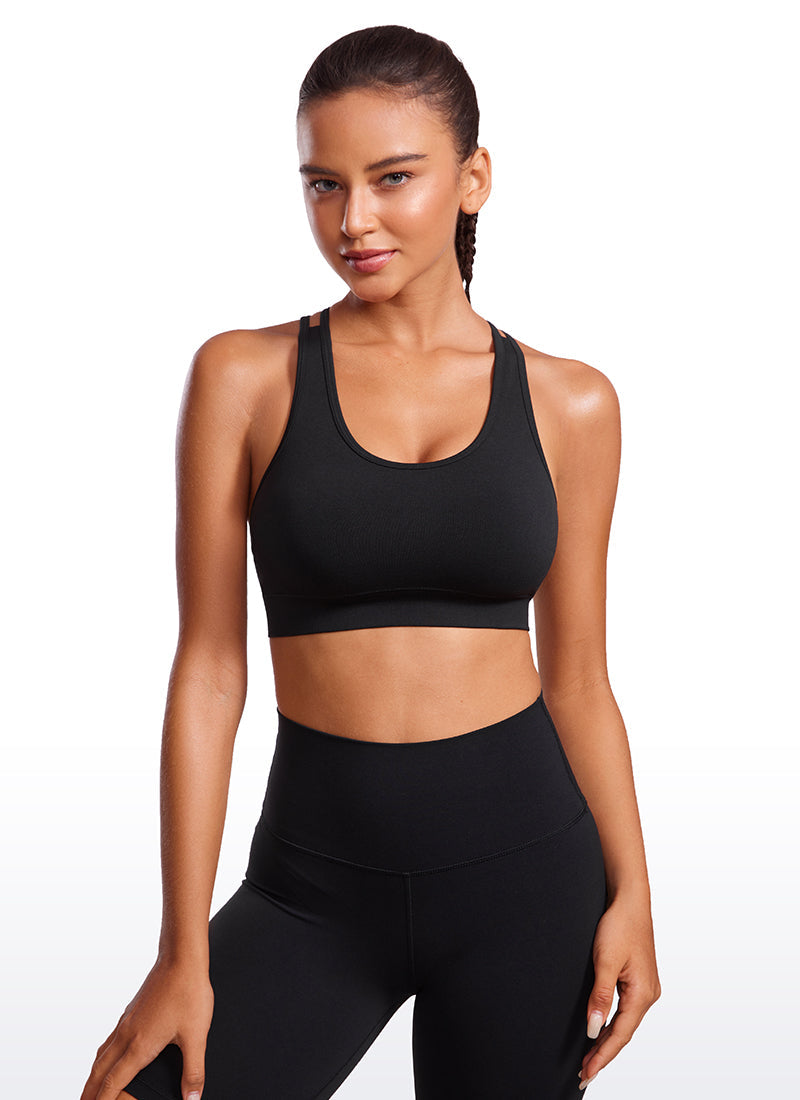 Seamless Sports Bra - Criss Cross Back, Longline