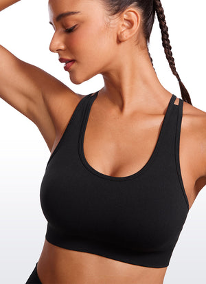 Seamless Sports Bra - Criss Cross Back, Longline