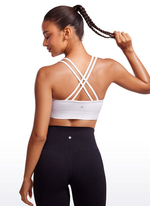 Seamless Sports Bra - Criss Cross Back, Longline