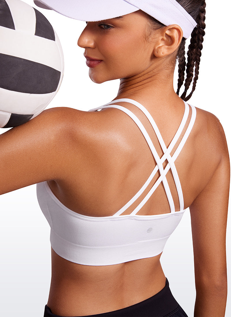 Seamless Sports Bra - Criss Cross Back, Longline